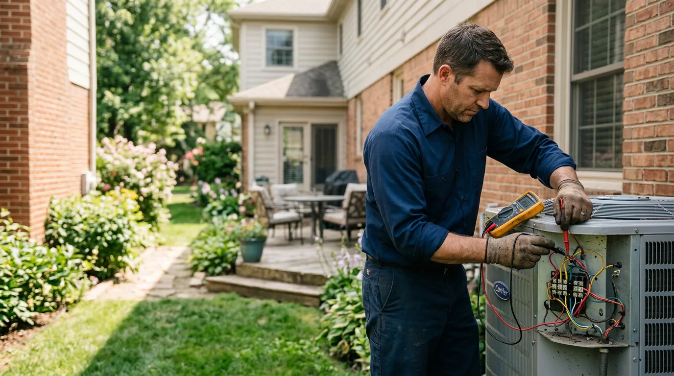 HVAC technician working near Kersey, PA